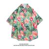 Camisa Hawaiian Style Estampada Completa Manga Curta Casual Solta de Verão para Homens e Mulheres Marca Tendência Verão 2024 Estilo Retrô