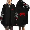 Suéter con capucha estampado Harajuku de Stray Kids, suéter holgado con cremallera, venta al por mayor