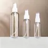 Stock de Fábrica Múltiples Tamaños Botella de Spray Transparente Portátil de Presión Niebla Fina Recargable Vacía Botellas para Almacenamiento de Líquidos para el Cuidado de la Piel