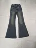 Calça flare feminina do fabricante, nova coleção outono 2026, versátil de cintura alta, emagrecedora, elástica, perna larga 7189