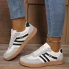 Zapatos Deportivos de Entrenamiento Moral de Talla Grande para Mujer Transfronterizos Zapatos Deportivos 2025 Nuevos Zapatos Planos de Combinación de Colores Retro Europeos y Americanos Venta al por Mayor para Mujeres