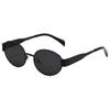 2024 Nuevas Gafas de Sol Ovaladas Transfronterizas Amazon Calientes Lentes Pequeñas Redondas Metal Moda Gafas de Sol para Hombres y Mujeres