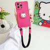 Funda Anti-caídas para Red Rice note13pro Gato de Dibujos Animados Cuatro Esquinas Red Rice Note11/12 Funda Protectora con Correa