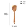 Triángulo Agujero Teca Utensilios de Cocina Domésticos Cuchara para Arroz y Sopa Acacia Sartén Antiadherente Especial Cocina Pala de Madera Juego de Cocina Venta al por Mayor
