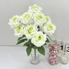 Flor de Rosa Artificial con 9 Cabezas, Rosa de Diamante, Flor Artificial, Cascada de Muro de Rosas, Flor Falsa, Ramo de Flores de Seda, Salón de Ceremonia de Bodas