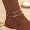 Tendencia de joyería transfronteriza Europa y Estados Unidos tobillera brillante para mujer simple de alta gama viento frío flash estrella adornos para el pie