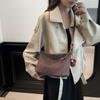 Outono e Inverno Nicho Textura Bolsa de Axila Bolsa Feminina 2025 Nova Bolsa Balde de Camurça Bolsa Simples de Ombro Transversal