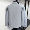 Camisa de rayas de manga larga para hombre de otoño, tela ultrasuave lavable, top casual simple y versátil