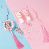 Guirnalda de Coche de Acrílico Colgante Pegamento de Crema Paquete de Materiales DIY Joyería Hecha a Mano Accesorios Pequeños Decoración de Anillo de Ratán