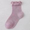 Calcetines de verano para niños, finos, transpirables, anti-enganche, algodón y seda, oreja de madera, calcetines para niños medianos y grandes, lindos, elásticos, no apretados, calcetines tobilleros