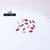 Rinestones Chinos Rojos para Uñas con Base Puntiaguda Irregulares Brillantes Gota de Agua Corazón Inclinado Cuadrado Gordo Año Nuevo Accesorios Rojos para Uñas Venta al por Mayor Transfronteriza