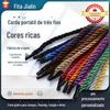Processamento de corda de três fios de cor personalizada corda portátil caixa de presente de corda saco de papel alça de bolsa corda 4mm corda trançada de três fios personalizada