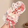 Scrunchie de Laço Estilo Coreano para Crianças Meninas, Elástico de Cabelo Fofo para Coques, Corda de Cabelo de Alta Elasticidade Acessório de Cabelo