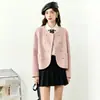 Outono/Inverno 2026 Novo Estilo Pequeno Estilo Chanel Jaqueta Curta de Lã Dupla Face Feminina Lapela Dupla Gola Redonda Petite Casual