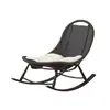 Sillón Mecedor de Estilo Nórdico de Moda para Adultos, Sillón de Sala, Sillón Perezoso, Silla Individual, Silla de Mimbre para Exteriores, Sillón Mecedor de Mimbre, Silla de Ocio