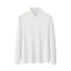 Camisa tipo polo de manga larga para hombre, primavera y otoño, corte holgado, casual y versátil, camiseta lisa para hombre