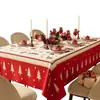 Mantel de Navidad de PVC Impermeable Sin Lavar Mantel de Ambiente Año Nuevo Rojo Decoración Festiva Mantel de Mesa de Café