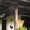 Campana de viento con forma de pájaro transfronterizo, decoración de hierro forjado para jardín y patio exterior, colgante retro de metal, artesanías de gran venta, cadena de lluvia