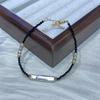 Pulsera de Perlas de Agua Dulce Estilo Barroco Yuhe con Puntos Negros de Cristal Diseño de Moda Fresco de Nicho Pulsera de Moda de Gama Alta Sin Golpes