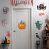 Novo HL004 Caveira Engraçada Abóbora Mão Sangrenta Impressão de Mão Halloween Janela de Vidro Parede de Casa Adesivo de Parede Decorativo