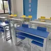 Escritorio y silla pupitre escolar clase de entrenamiento para tutorías escolares estudiantes de primaria y secundaria pupitre doble clase de entrenamiento para academia