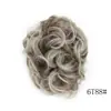 Postizo de Moño para Mujer, Accesorio para el Cabello Nupcial, Peluca de Moño con Pinza, Cabello Largo y Rizado