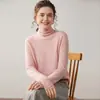 Novo Suéter Versátil de Malha para Base Roupa Íntima Simples Gola Alta de Cashmere Feminino Outono Inverno Slim Fit