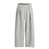 Pantalones de chándal casuales unisex de diseño retro americano C939 Otoño e Invierno, de alta gama, con drapeado y pliegues, corte holgado de pierna ancha para hombre