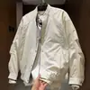 Nova Jaqueta Masculina de Outono Estilo Minimalista Cor Sólida Patchwork Falsa de Duas Peças Moda Versátil Casual Gola Alta Jaqueta Top