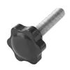 Tornillo de Acero Inoxidable 304 con Mango de Flor de Ciruelo Mango en Forma de Estrella Perilla de Goma Hexagonal en Estrella Negra Tornillo de Mano M4M5M12