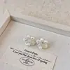 Estilo Niche Exquisito, Pendientes de Alta Gama y Minimalistas para Mujer, Pequeños y Elegantes, Sencillos y Modernos Pendientes de Botón de Flor de Perla