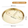 Plato Redondo de Acero Inoxidable 304 Estilo Coreano Plato Escurridor para Tempura Bocadillos Plato para Fruta Estilo Occidental Plato Multifuncional para Barbacoa con Escurridor Plato para Cena