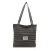 Bolso Estilo Japonés Ins para Mujer 2025 Bolso de Lona Moda Rayas Bolso de Mano Hombro Bolso Tote de Clase para Mujer Bolso para Viajar a la Oficina