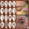 Estêncil de Pintura Facial Infantil Maquiagem de Palco Cosplay Pintura Facial Canto do Olho Estêncil DIY Feito à Mão
