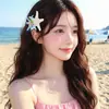 Pinzas para el Cabello Serie Océano con Flores Preservadas, Estrellas de Mar, Conchas y Bayas para Viajes a la Costa y Fotos de Vacaciones