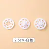 Botones de presión de plástico y nailon en stock para ropa de niños, botones de presión redondos transparentes invisibles de cuatro agujeros para prendas y bolsas de documentos, sin coser, fabricante