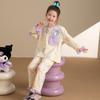 Pijama para Niñas Primavera y Otoño Algodón Puro Traje de Manga Larga Princesa Merleti Bebé Niña Pequeña Ropa Delgada para Casa
