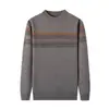 Nuevo suéter de punto jacquard casual para hombre de otoño e invierno, cálido, de cuello semialto, jersey, top de punto base