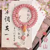 Pulsera de Raíz de Bodhi Rosa y Morada Más Vendida en Transmisión en Vivo con Cuentas de Ábaco Flor de Ciruelo, Joyería de Estilo Chino Nuevo de Doble Círculo, Pulsera de Amistad para Mujeres, Al por Mayor
