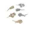 Cobre chapado en oro de 18k color oro verdadero retenedor de color circonita trébol de cuatro hojas amor palo hebilla de conexión hebilla accesorios para collar pulsera diy