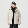 Nova coleção de inverno: Casacos de plumas para homens e casais, agasalhos com capuz e espessos estilo coreano, jaquetas de algodão masculinas modernas e esportivas, com opções de estampa disponíveis