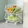 Estante de Almacenamiento para Cocina Encimera Gran Capacidad Cesta de Almacenamiento Multicapa para Frutas y Verduras Cesta de Almacenamiento Multifuncional para Condimentos del Hogar