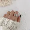 Anillo de Margarita Moda Retro Todo Fósforo Estilo Coreano ins Celebridad de Cyber Flor Anillo Abierto para Dedo Anillo para Dedo Índice Boca Viva Taiyin