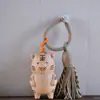 Nuevo Estilo Sándalo Doce Signos del Zodíaco Colgante para Bolso Adorno de Borla Colgante Amuleto de la Suerte Accesorio para un Año Próspero de la Oveja