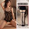 Lencería Sexy, Pijama Coqueto, Conjunto de Tres Piezas con Tirantes, Uniforme de Encaje, Tentador Camisón de Princesa, Atractivo Disfraz de Sirvienta