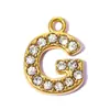 Pingente de Aço Inoxidável com 26 Letras Inglesas Cravejadas de Diamante DIY para Mulheres A-Z Brincos Pulseira Colar Pingente de Joia em Aço Titânio
