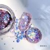 Coloridos 2026 Nuevos Más Vendidos Arte de Uñas Ojo de Gato Escama de Pez Brillo Láser Hexagonal Pegatinas para Uñas Accesorios