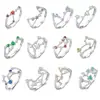 Anillo de Plata de Ley S925 con Doce Constelaciones y Piedra de Nacimiento para Mujer 2025 Nuevo Diseño de Moda de Nicho