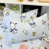 Funda de almohada individual/simple de dibujos animados lindos para estudiantes, funda de almohada tipo sobre para cambio, 48*74 un par de 2 sin relleno