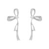 Pendientes de lazo de flores, joyería romántica de alta gama, pendientes únicos y distintivos, nuevos pendientes sencillos y elegantes de moda.